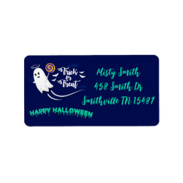 Cute Trick or treat Ghost Etiket