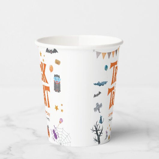 Cute Trick or treat Halloween 5e verjaardag Papieren Bekers (Links)
