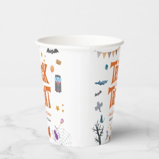 Cute Trick or treat Halloween 5e verjaardag Papieren Bekers (Rechts)