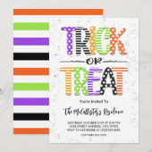 Cute Trick or treat Halloween Costume Party Kaart (Voorkant / Achterkant)