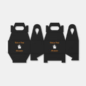 Cute Trick or treat Halloween Ghost Name Bedankdoosjes (Uitgevouwen)