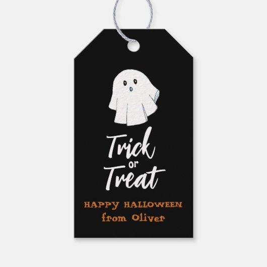 Cute Trick or treat Halloween Gift labels Cadeaulabel (Voorkant)