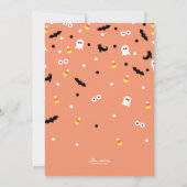 Cute Trick or treat Kinder Halloween Party nodigt  Kaart (Achterkant)