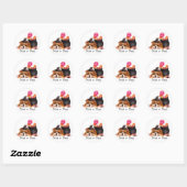 Cute Trick or treat Snoep Dog | Halloween Ronde Sticker (Vel)