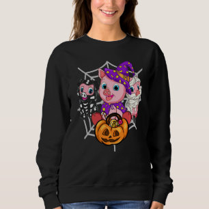 Cute Trick or treat Team Little Halloween Pigs Cos Trui