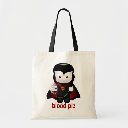 Cute Trick-or-Treating Vampire Tote Bag (Voorkant)