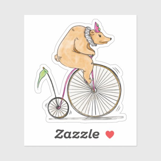 Cute Tricycle Beer Sticker (Vel)