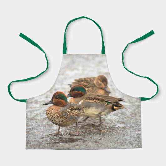 Cute Trio of Green-Winged Teals Ducks Schort (Voorkant)