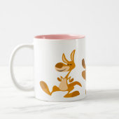 Cute Trio van Cartoon Kangaroos Mok (Links)