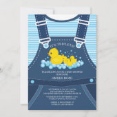 Cute TRIPLETS Ducks Baby shower Invitation Kaart (Voorkant)