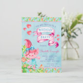 Cute Troll Verjaardagsfeest Uitnodigingen (Staand voorkant)