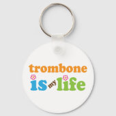 Cute Trombone is mijn leven Sleutelhanger (Voorkant)