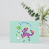 Cute Troodon Briefkaart (Staand voorkant)