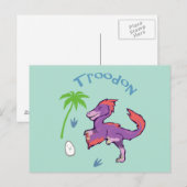 Cute Troodon Briefkaart (Voorkant / Achterkant)