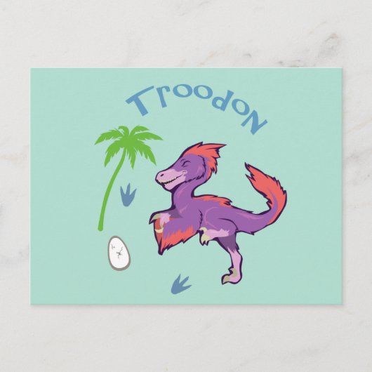 Cute Troodon Briefkaart (Voorkant)