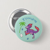 Cute Troodon Ronde Button 5,7 Cm (Voorkant /achterkant)