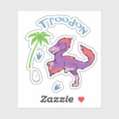 Cute Troodon Sticker (Vel)