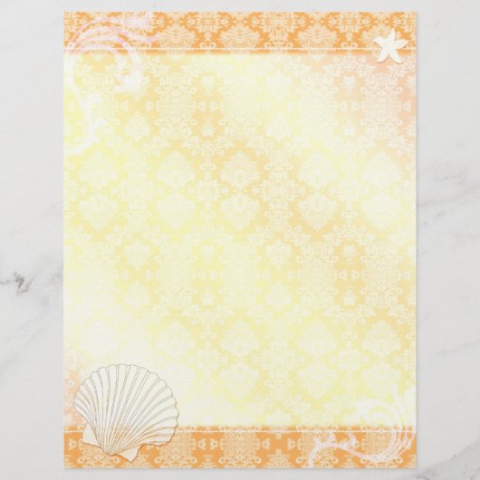 Cute Tropcial Starfish Massage Spa Business Gepersonaliseerd Briefhoofd (Achterkant)