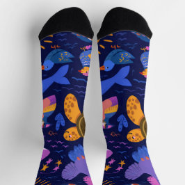 Cute Tropical Animals Crew Socks Gift Sokken