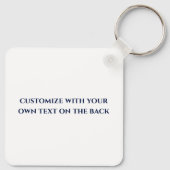 Cute Tropical Beach Custom Blue Beach Two Sided Sleutelhanger (Achterkant)