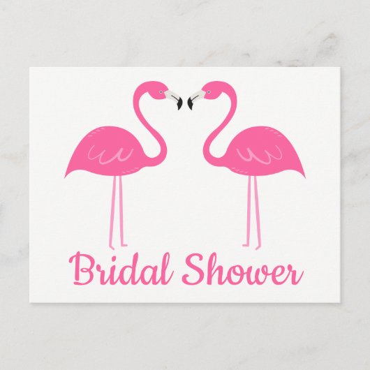 Cute Tropical Beach Pink Flamingo Vrijgezellenfees Uitnodiging Briefkaart (Voorkant)