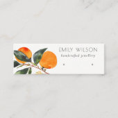 Cute Tropical Boho Mandarin Stud Earring Display Mini Visitekaartje (Voorkant)