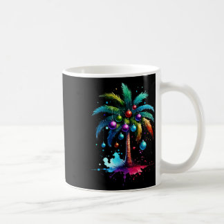 Cute Tropical Christmas Vacation Palm Tree Christm Koffiemok