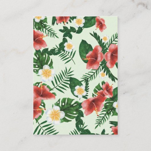 Cute Tropical Exotic baby Parrots Diaper Raffle en Informatiekaartje (Achterkant)