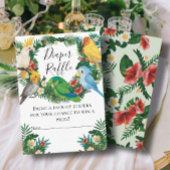 Cute Tropical Exotic baby Parrots Diaper Raffle en Informatiekaartje