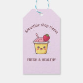 Cute Tropical Fruit Smoothies Fruit Kitchen shop Cadeaulabel (Achterkant)