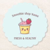 Cute Tropical Fruit Smoothies Fruit Kitchen shop Kartonnen Onderzetters (Voorkant)