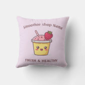 Cute Tropical Fruit Smoothies Fruit Kitchen shop Kussen (Achterkant)