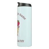 Cute Tropical Fruit Smoothies Fruit Kitchen shop Thermosbeker (Geroteerd rechts)