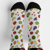 Cute Tropical Fruit Veggie Pattern Personalized Sokken (Top)