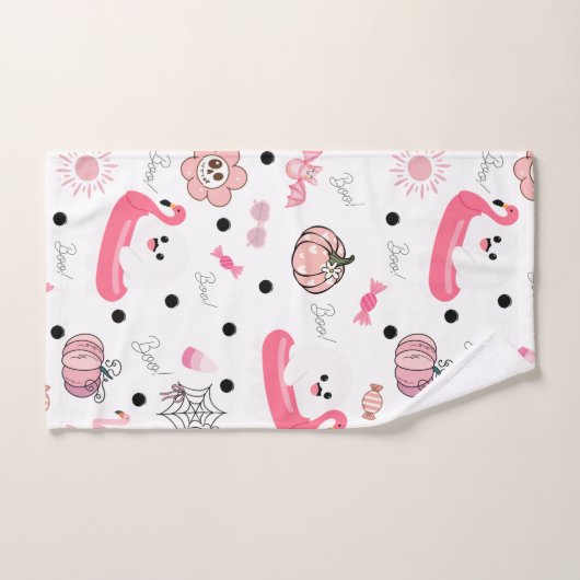 Cute Tropical Halloween – Ghosts & Flam Handdoek (Handdoek)