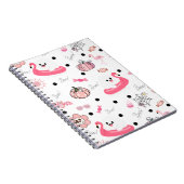 Cute Tropical Halloween Journal – Ghost Flamingo Notitieboek (Rechterzijde)