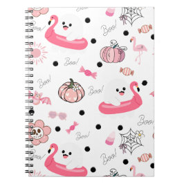 Cute Tropical Halloween Journal – Ghost Flamingo Notitieboek