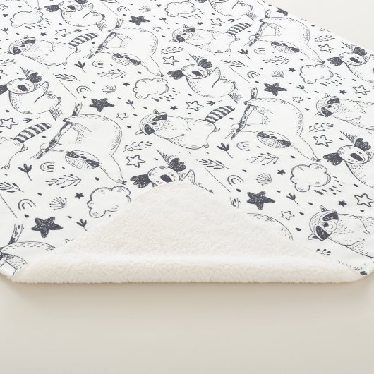 Cute Tropical kerstSherpa Blanket Sherpa Deken (3/4)