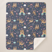 Cute Tropical kerstSherpa Blanket Sherpa Deken (Voorkant)