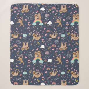 Cute Tropical kerstSherpa Blanket Sherpa Deken