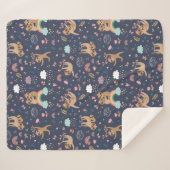 Cute Tropical kerstSherpa Blanket Sherpa Deken (Voorkant (horizontaal))