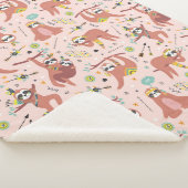 Cute Tropical kerstSherpa Blanket Sherpa Deken (3/4)