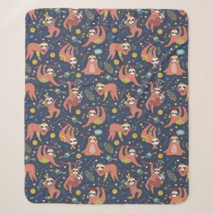 Cute Tropical kerstSherpa Blanket Sherpa Deken