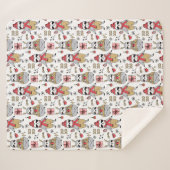 Cute Tropical kerstSherpa Blanket Sherpa Deken (Voorkant (horizontaal))