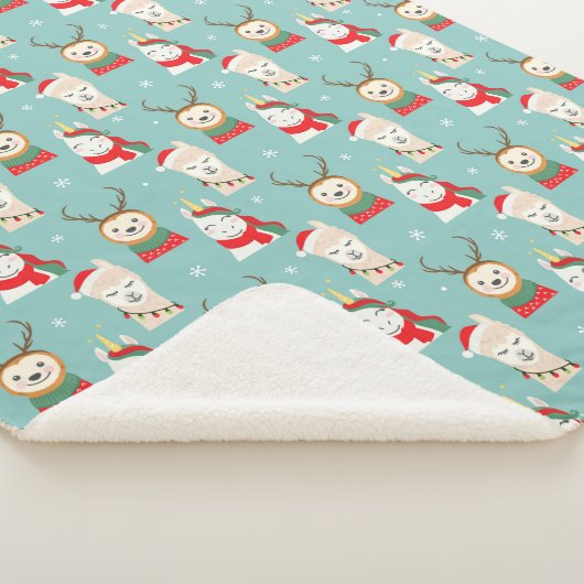 Cute Tropical kerstSherpa Blanket Sherpa Deken (3/4)