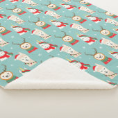 Cute Tropical kerstSherpa Blanket Sherpa Deken (3/4)