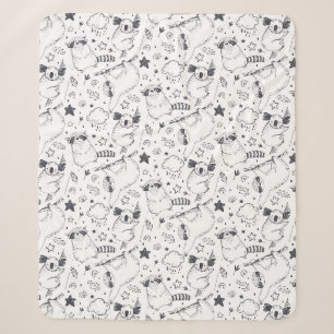 Cute Tropical kerstSherpa Blanket Sherpa Deken