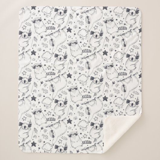 Cute Tropical kerstSherpa Blanket Sherpa Deken (Voorkant)