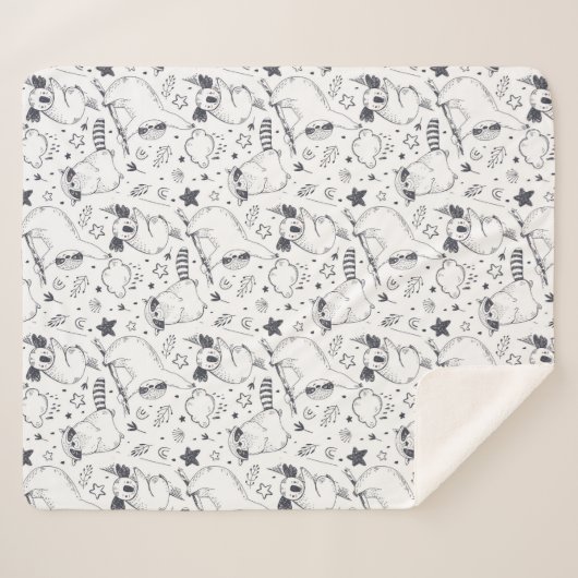 Cute Tropical kerstSherpa Blanket Sherpa Deken (Voorkant (horizontaal))