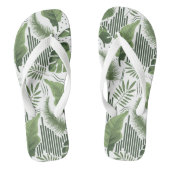 Cute Tropical leaf patroon Teenslippers (Voetbed)